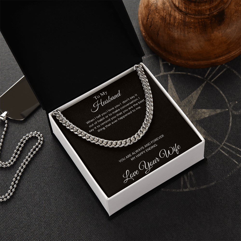 To My Husband - Cuban Link Necklace