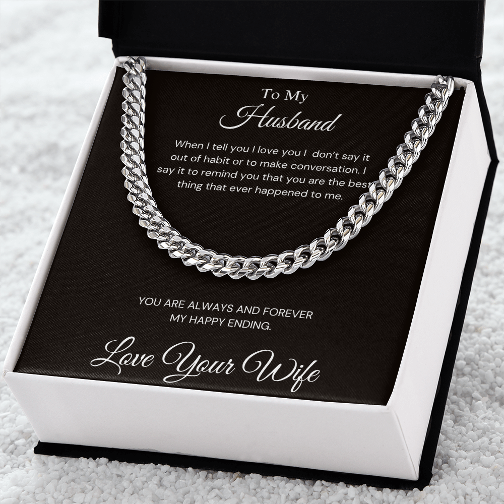 To My Husband - Cuban Link Necklace