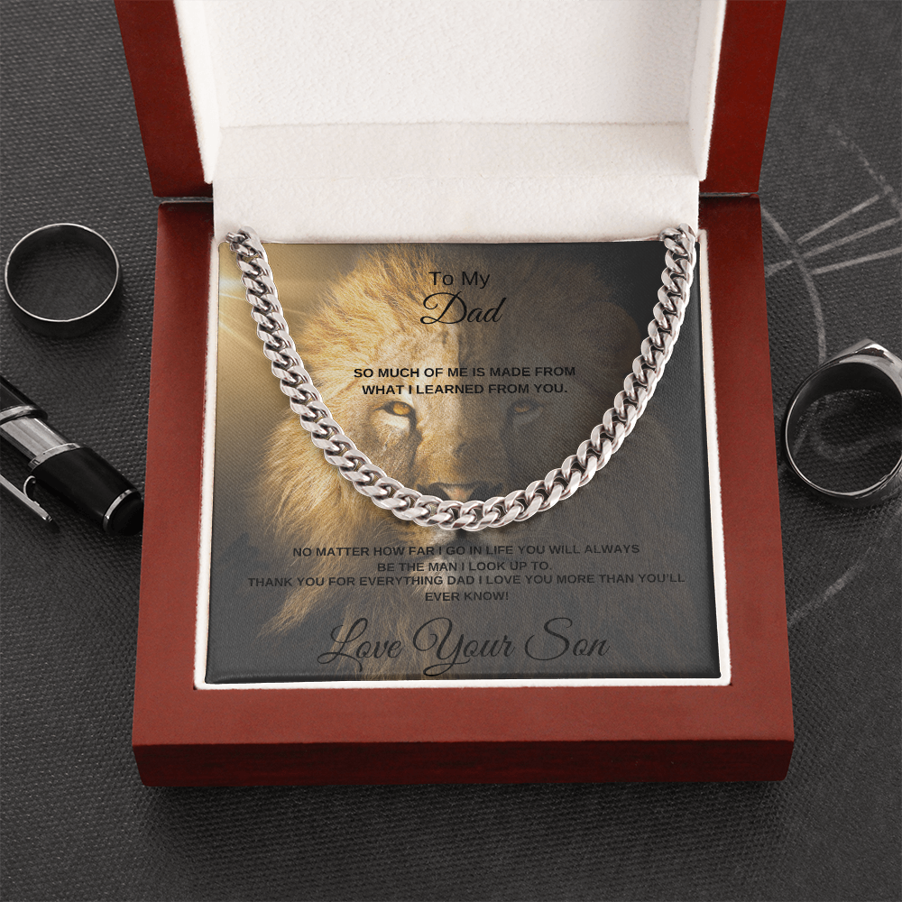 To My Dad From Son - Cuban Link Chain