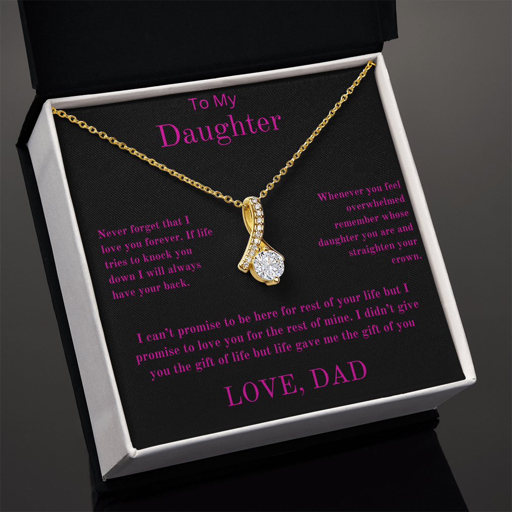 To My Daughter From Dad - Alluring Beauty Necklace