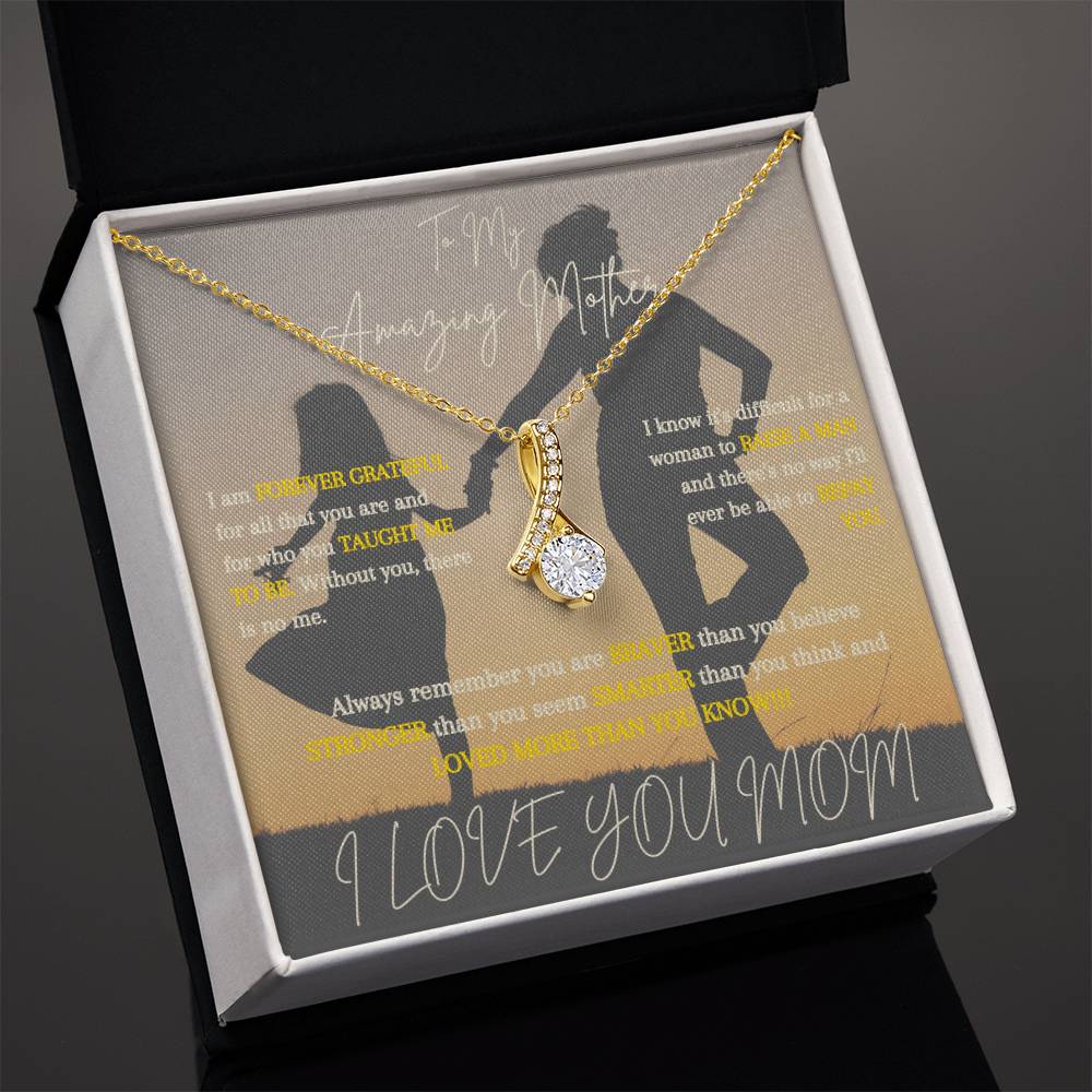 To My Amazing Mother From Son - Alluring Beauty Necklace