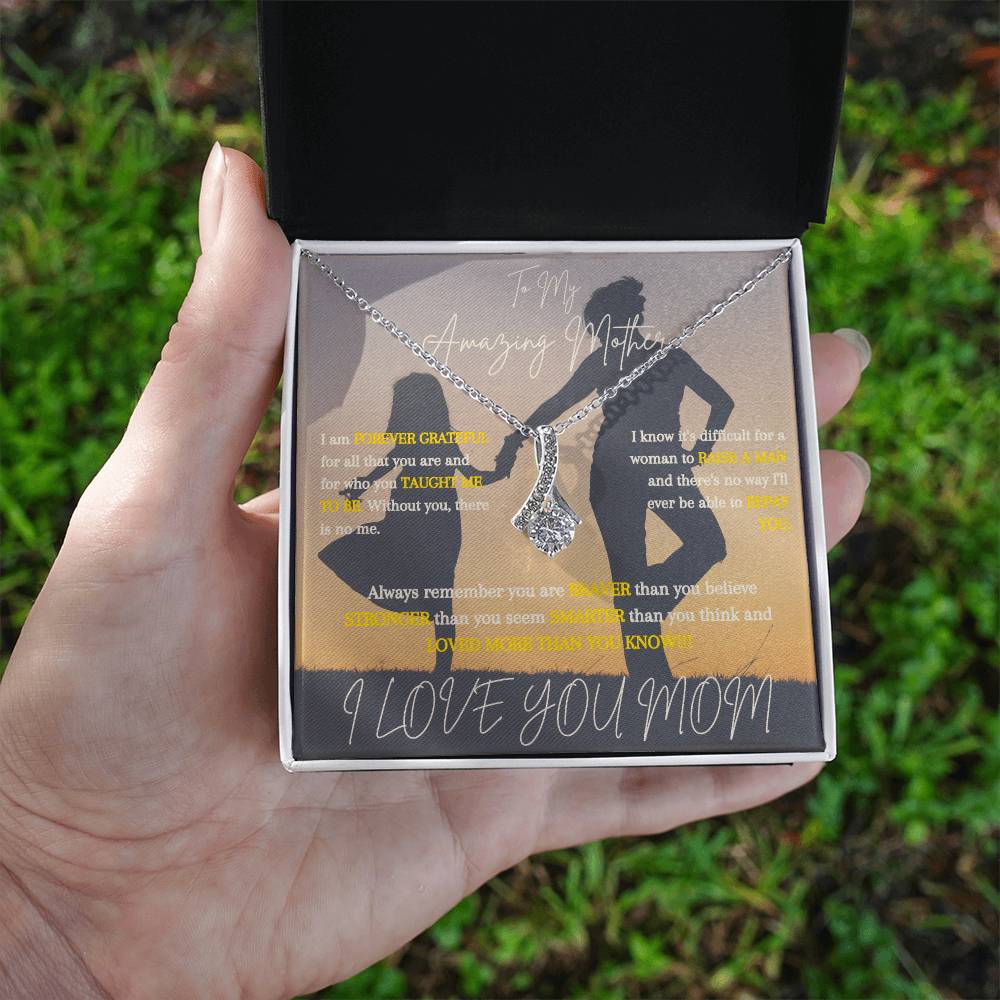 To My Amazing Mother From Son - Alluring Beauty Necklace