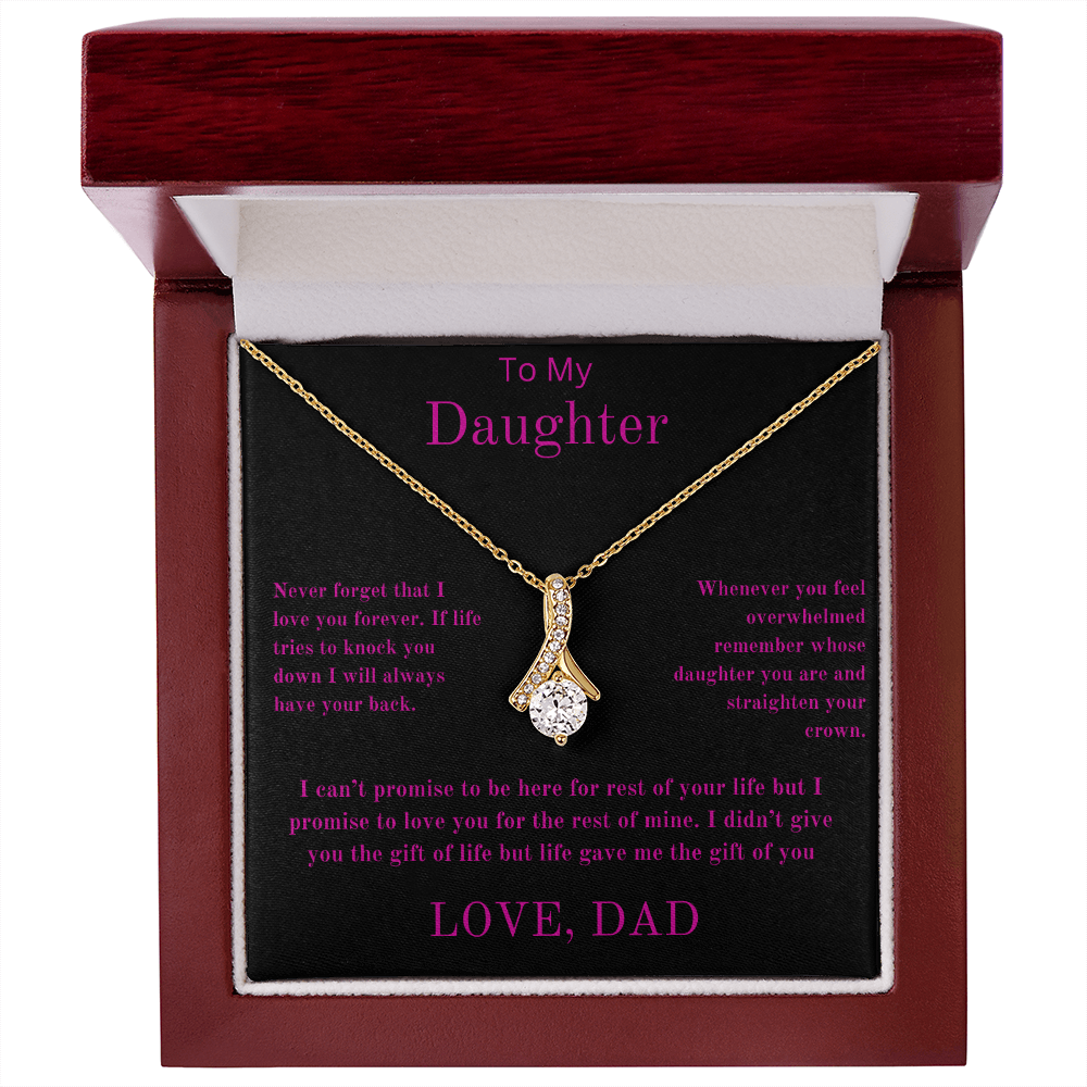 To My Daughter From Dad - Alluring Beauty Necklace