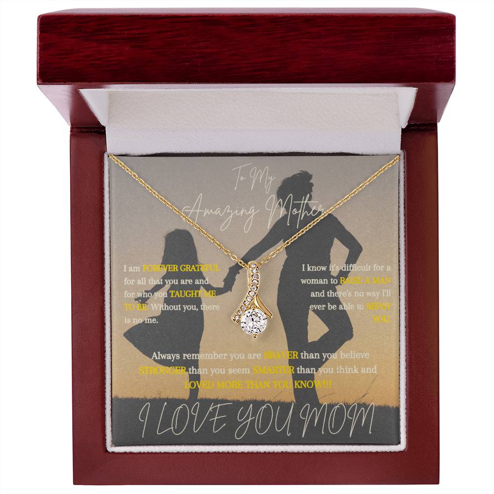 To My Amazing Mother From Son - Alluring Beauty Necklace
