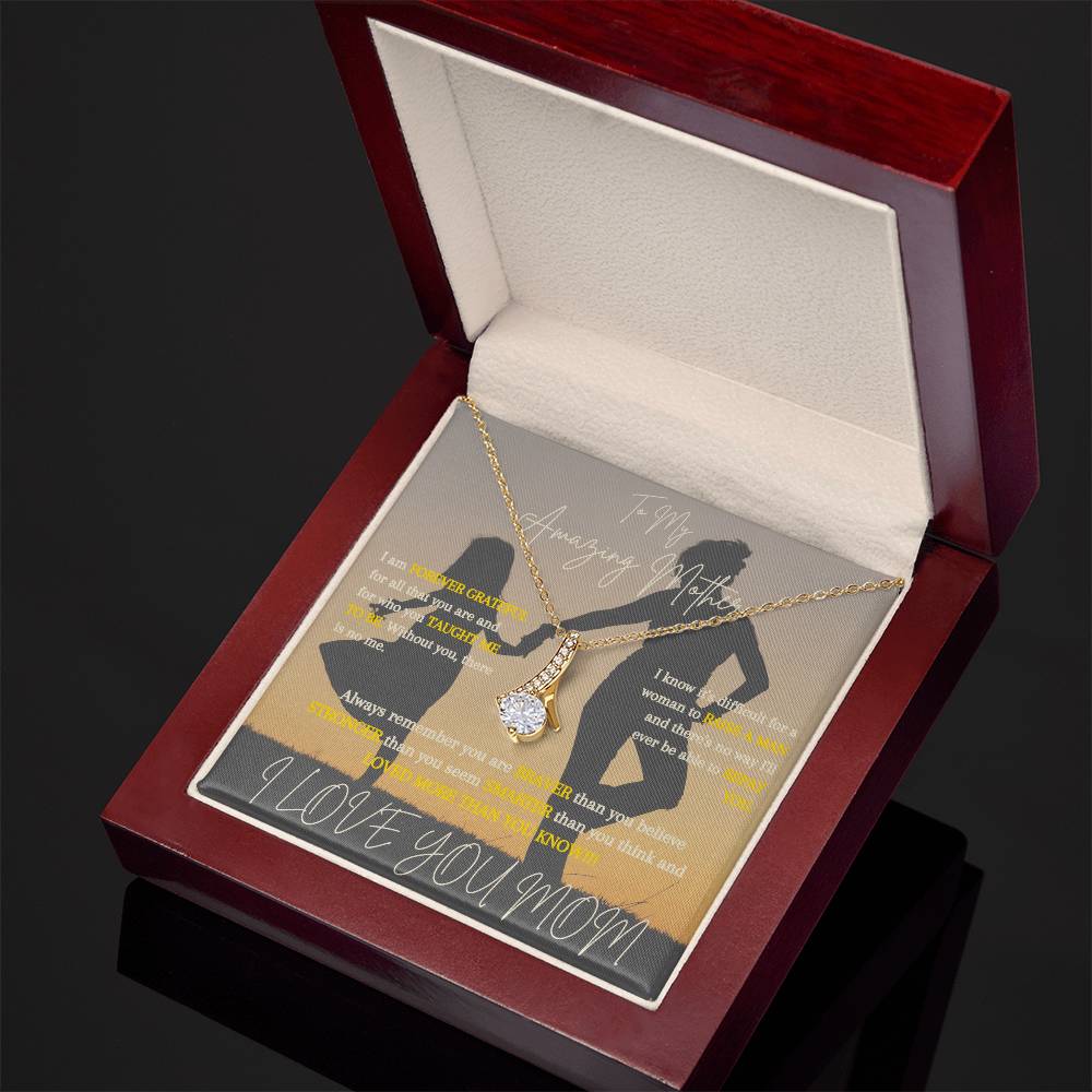 To My Amazing Mother From Son - Alluring Beauty Necklace