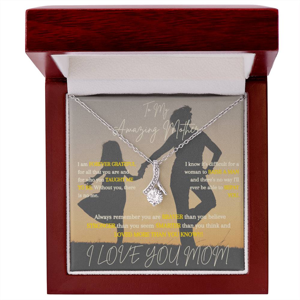 To My Amazing Mother From Son - Alluring Beauty Necklace