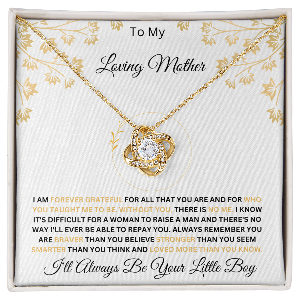 To My Loving Mother From Son - Love Knot Necklace