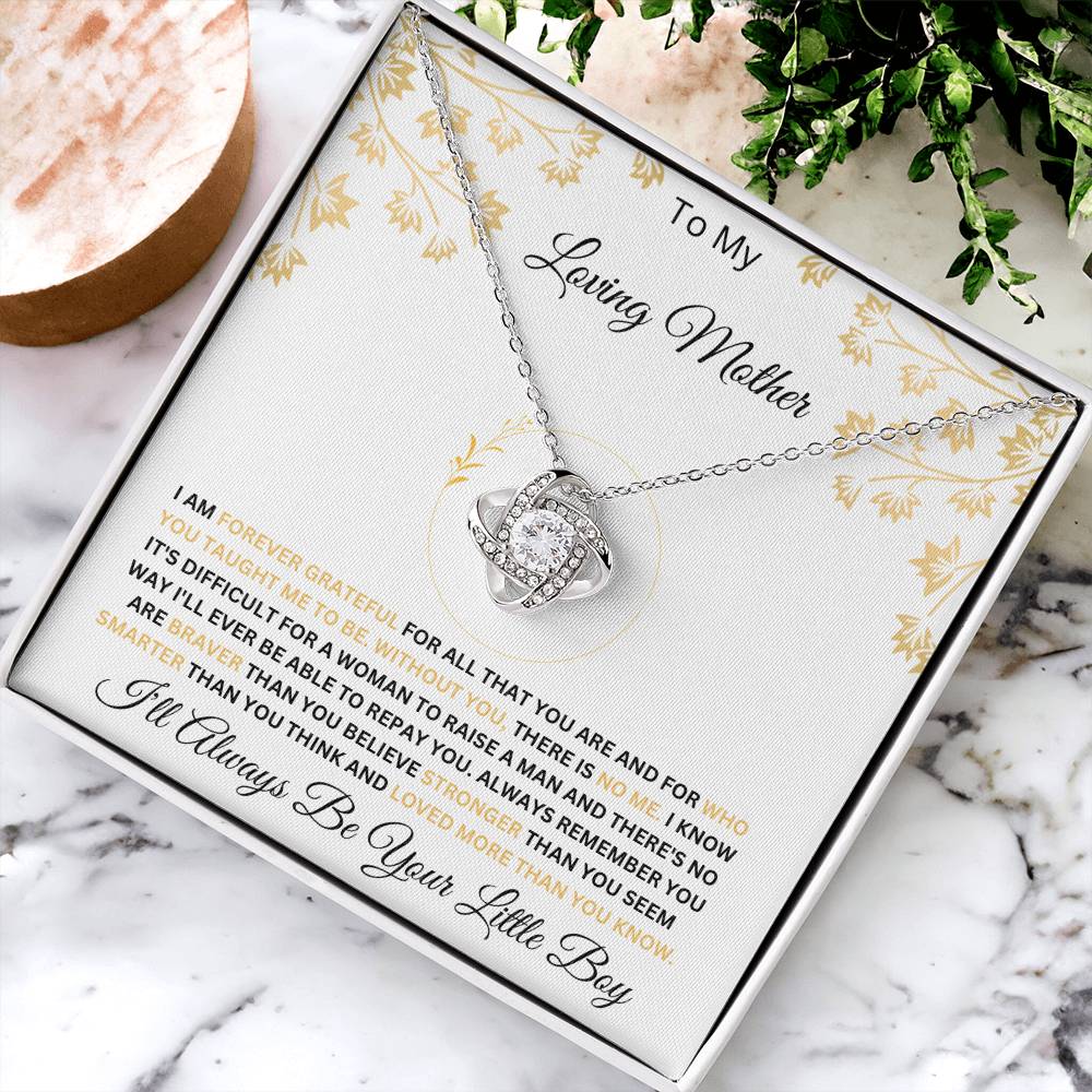 To My Loving Mother From Son - Love Knot Necklace