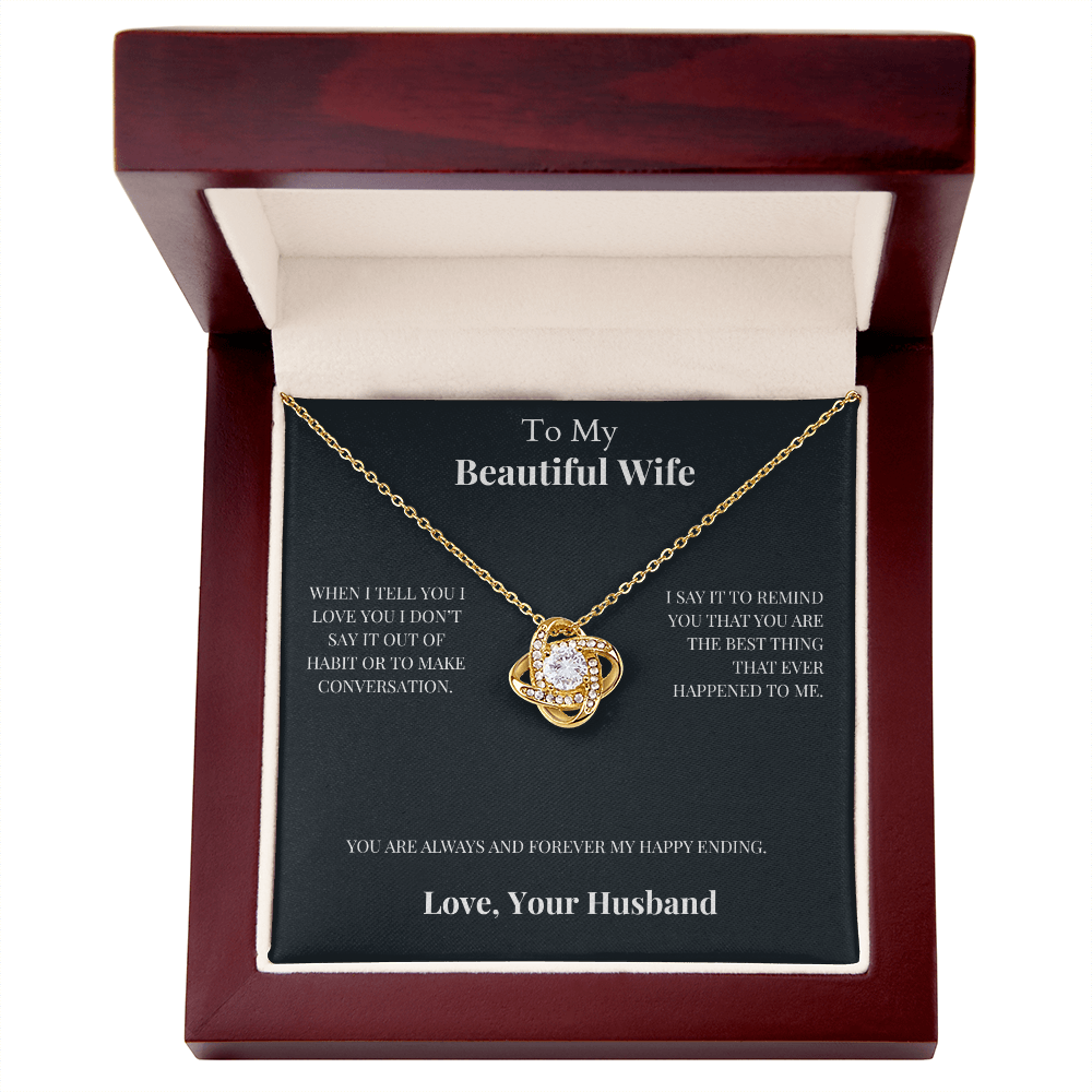 To My Wife - Love Knot Necklace