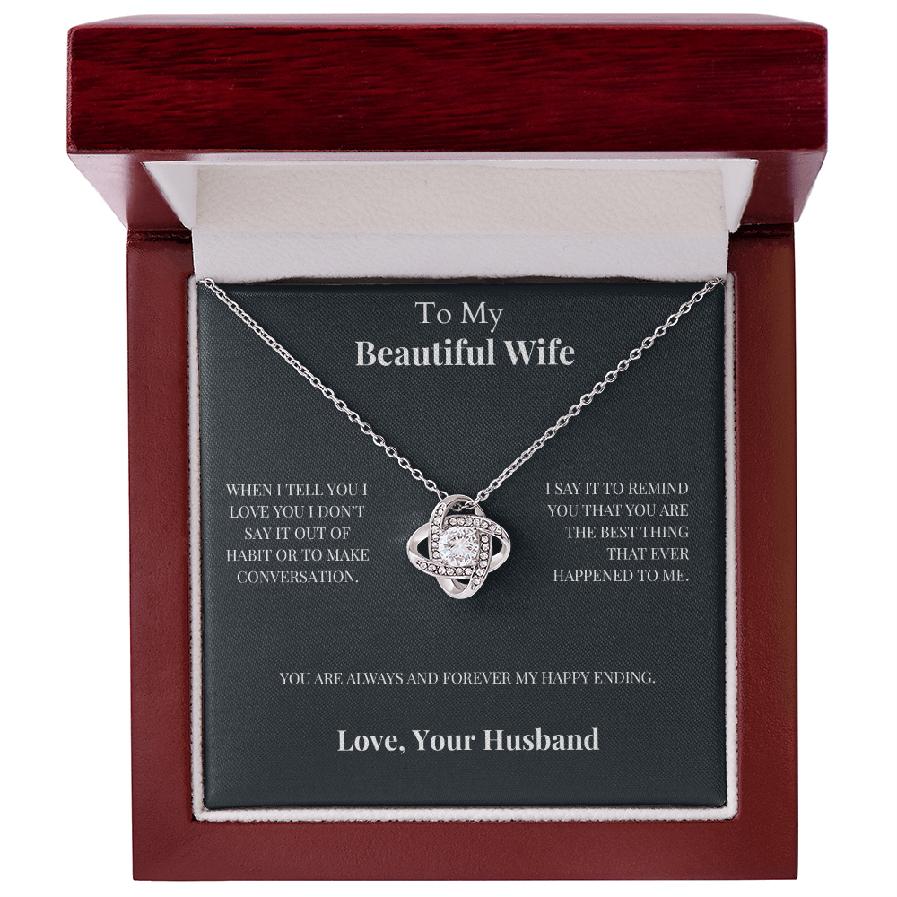 To My Wife - Love Knot Necklace