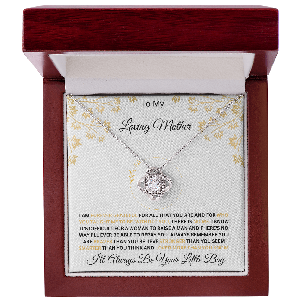 To My Loving Mother From Son - Love Knot Necklace