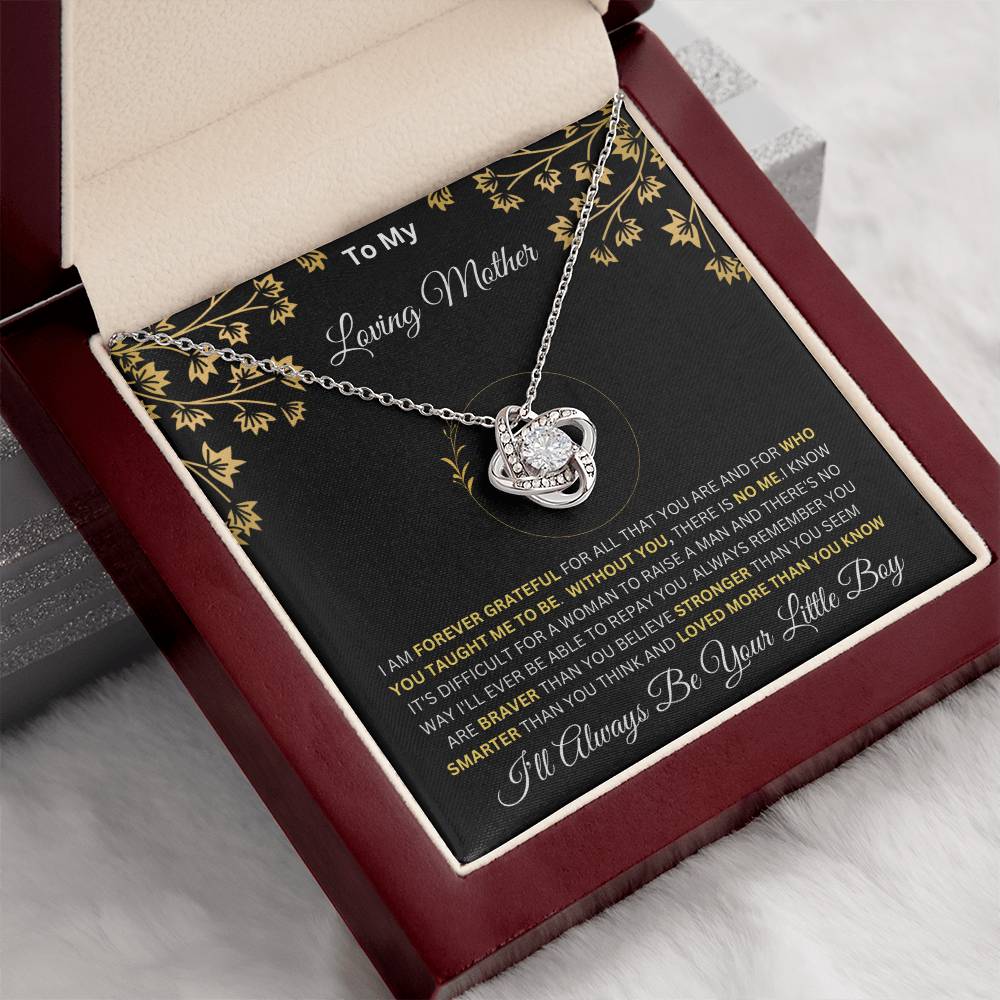 To My Loving Mother From Son - Love Knot Necklace