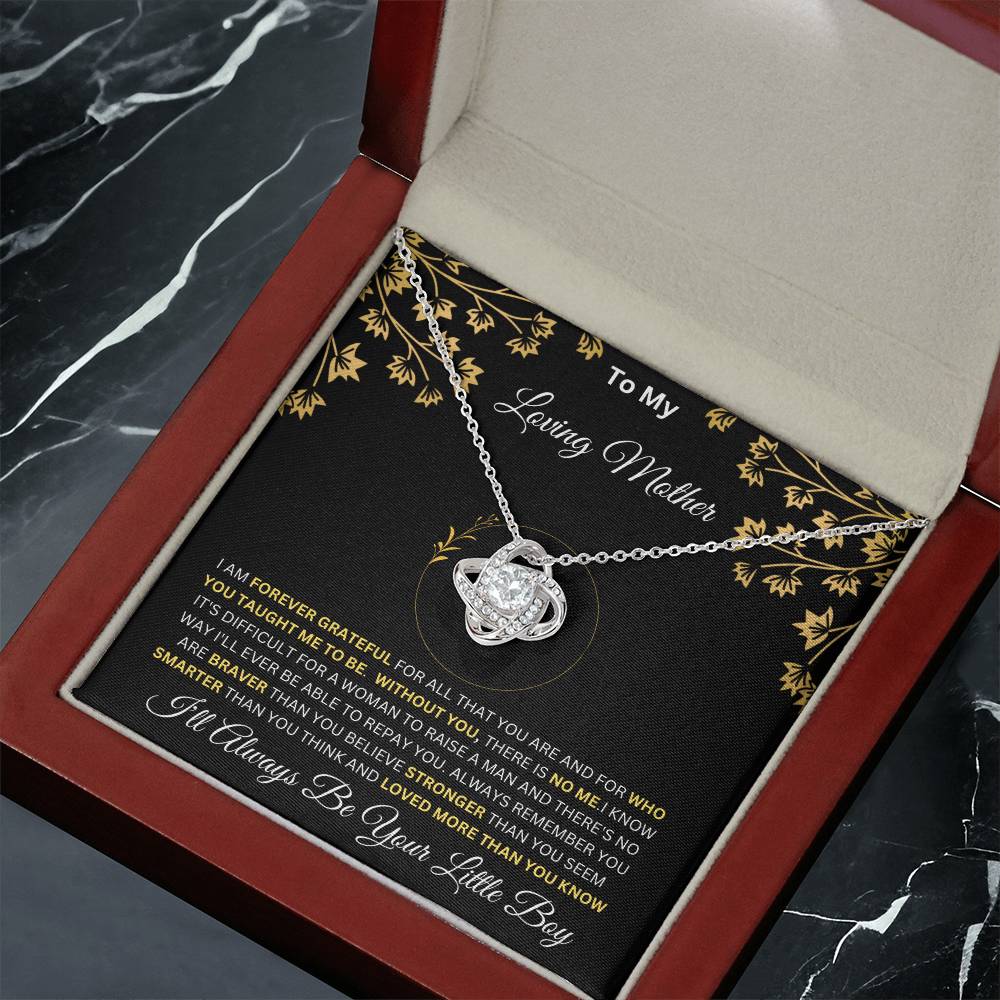To My Loving Mother From Son - Love Knot Necklace