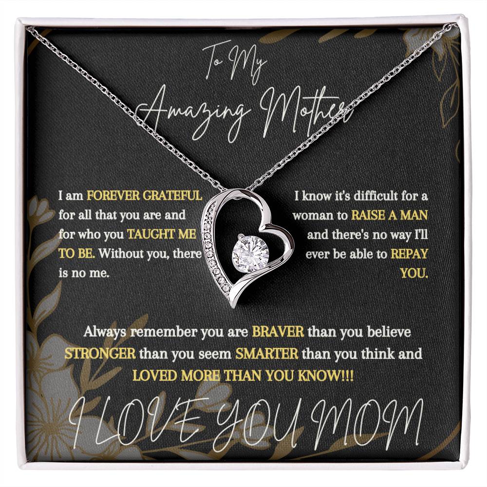 To My Amazing Mother From Son - Forever Love Necklace