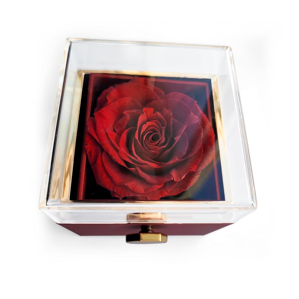 To My Daughter From Mom - Love Knot Necklace With Rotating Rose Box